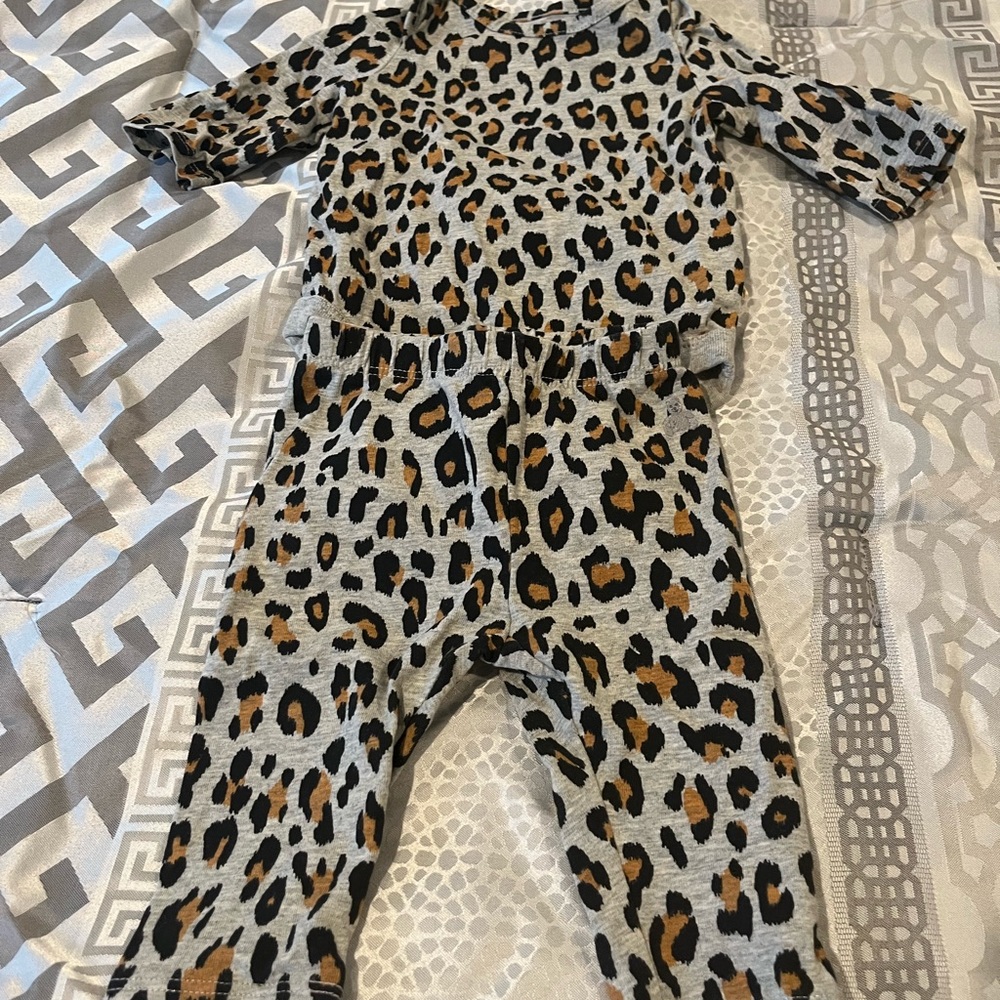 Baby Gap 0-3 month leopard shirt and top